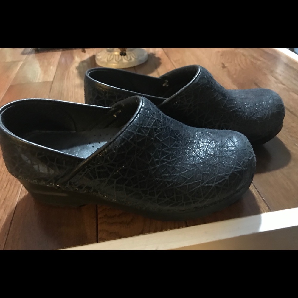 Navy blue Sanita Clogs, size 36